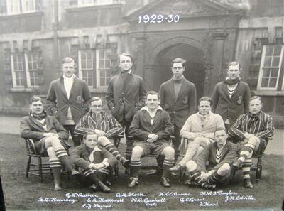 cc01182 1929 football.jpg; cc01182; 1929-1930 Football team; Photograph